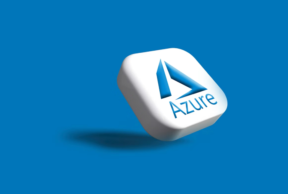 A three-dimensional azure logo