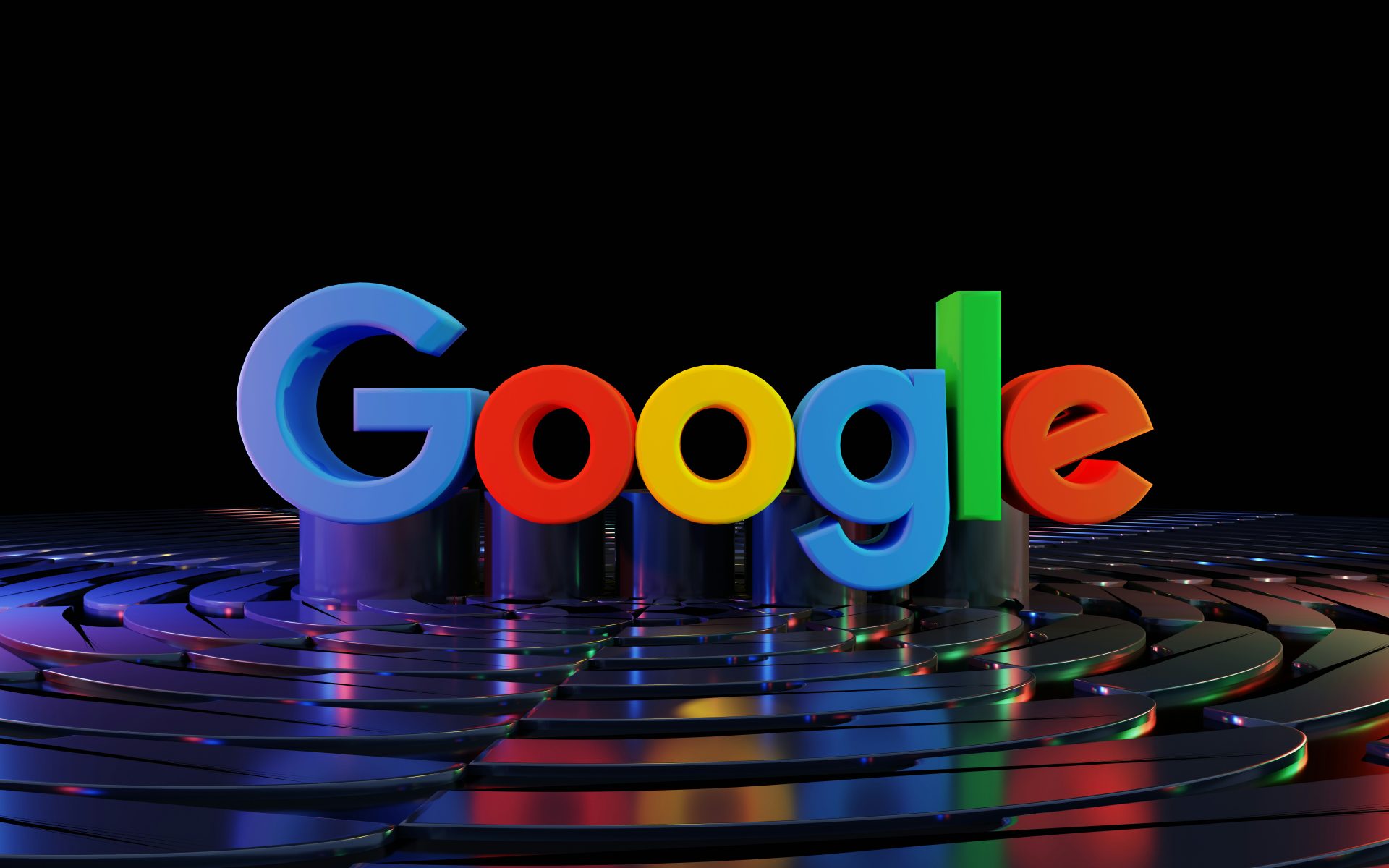 Neon sign with Google logo